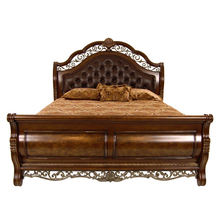 Birkhaven Leather Queen Bed El Dorado Furniture
